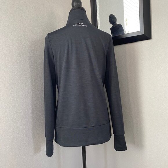 LORNA JANE Active Side Neck Half Zip Pullover Charcoal Medium - Picture 7 of 12